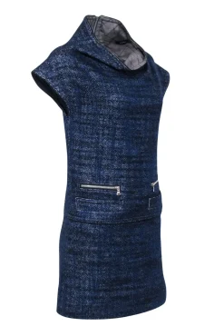 Marc by Marc Jacobs - Navy, Black, & White Tweed Wool Blend Dress Sz XS