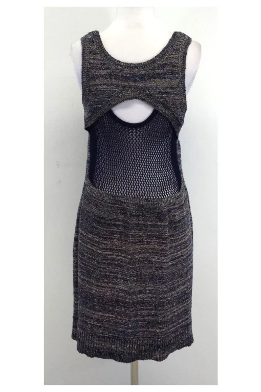 Marc by Marc Jacobs - Navy & Beige Knit Layered Dress Sz M