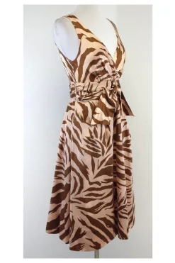 Marc by Marc Jacobs - Pink & Brown Animal Print Dress Sz 8