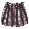 Marc by Marc Jacobs - White & Navy Striped & Geometric Print Bubble Skirt Sz 4