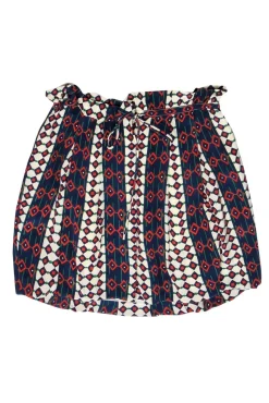 Marc by Marc Jacobs - White & Navy Striped & Geometric Print Bubble Skirt Sz 4