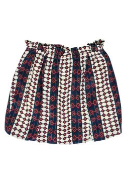Marc by Marc Jacobs - White & Navy Striped & Geometric Print Bubble Skirt Sz 4