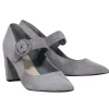 Marc Fisher - Grey Suede Mary-Jane Pumps w/ Buckle Closure Sz 7.5