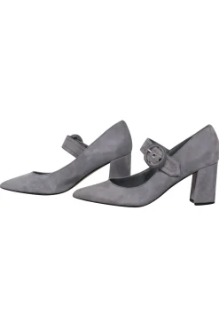 Marc Fisher - Grey Suede Mary-Jane Pumps w/ Buckle Closure Sz 7.5