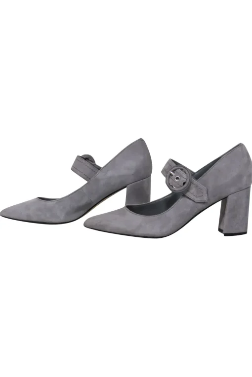Marc Fisher - Grey Suede Mary-Jane Pumps w/ Buckle Closure Sz 7.5