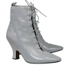 Marc Jacobs - Baby Blue Leather Victorian Style Short Boots Sz 10