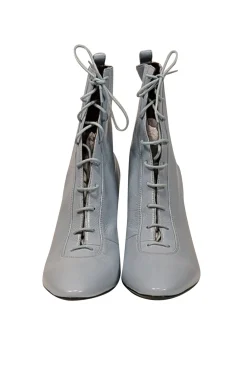 Marc Jacobs - Baby Blue Leather Victorian Style Short Boots Sz 10