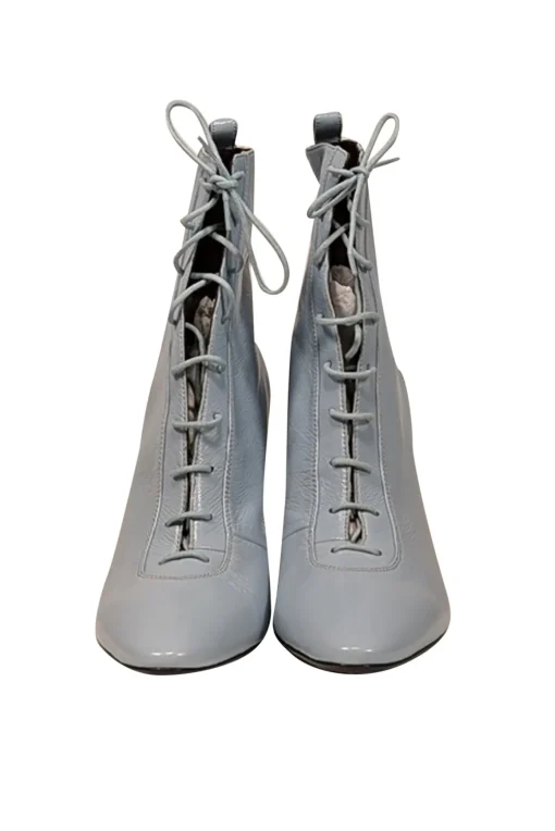 Marc Jacobs - Baby Blue Leather Victorian Style Short Boots Sz 10
