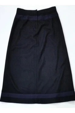 Marc Jacobs - Black & Navy Wool Long Skirt Sz 8