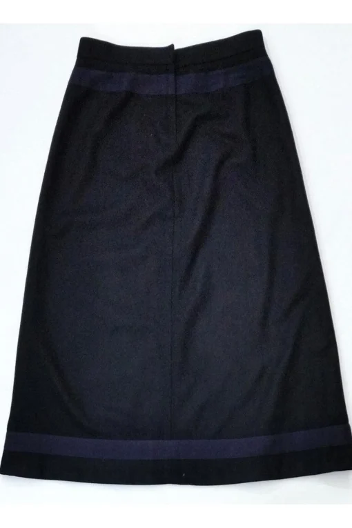 Marc Jacobs - Black & Navy Wool Long Skirt Sz 8
