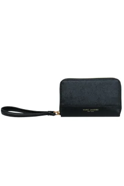 Marc Jacobs - Black Textured Leather Wristlet Wallet
