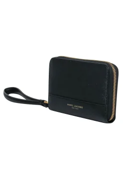 Marc Jacobs - Black Textured Leather Wristlet Wallet