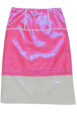 Marc Jacobs - Bubble Gum Pink w/ Sheer Iridescent Overlay Skirt Sz 4