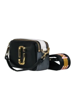Marc Jacobs - Colorblock Black, Pink & Gold Snapshot Crossbody