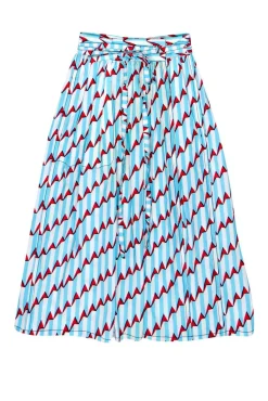 Marc Jacobs - Geometric Print Cotton Wrap Midi Skirt Sz 0