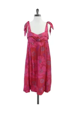 Marc Jacobs - Pink, Purple & Blue Floral Silk Dress Sz 10
