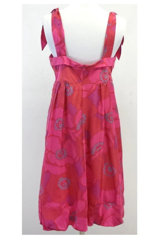 Marc Jacobs - Pink, Purple & Blue Floral Silk Dress Sz 10