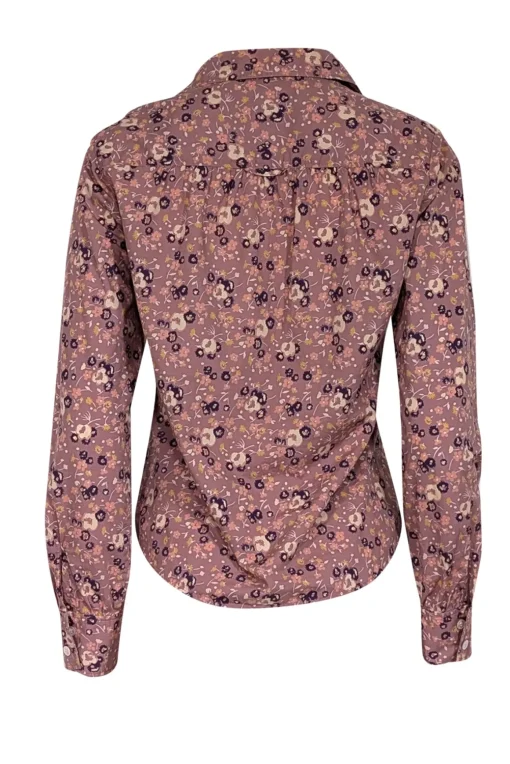 Marc Jacobs - Purple Floral Long Sleeve Collared Shirt Sz M