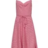 Marc Jacobs - Red & White Striped Seersucker Halter A-Line Dress Sz 6