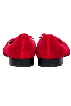 Marc Jacobs - Red Velvet Flats w/ Bow Sz 7
