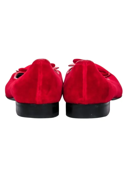 Marc Jacobs - Red Velvet Flats w/ Bow Sz 7