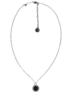 Marc Jacobs - Silver & Black Iconic Logo Pendant Necklace