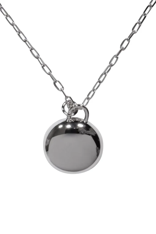 Marc Jacobs - Silver & Black Iconic Logo Pendant Necklace