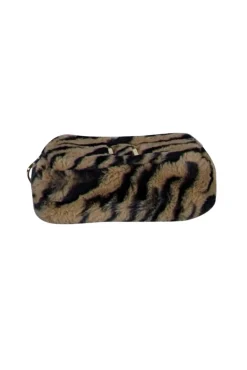 Marc Jacobs - Tan & Black Animal Print Faux Fur Snapshot Shoulder Bag
