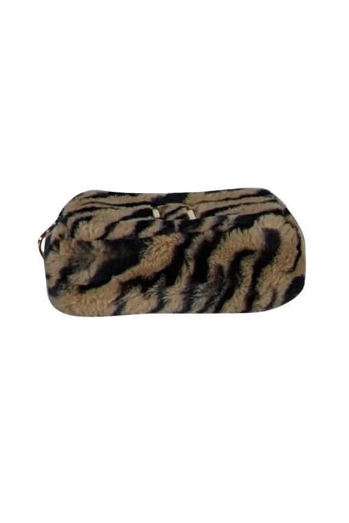 Marc Jacobs - Tan & Black Animal Print Faux Fur Snapshot Shoulder Bag