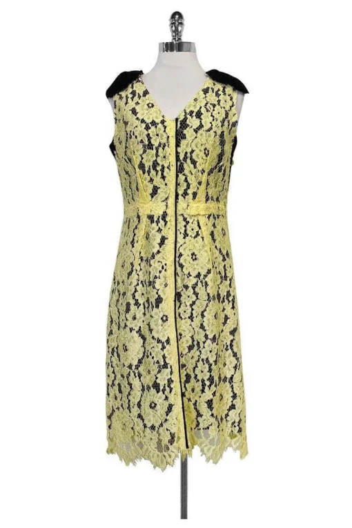 Marc Jacobs - Yellow & Black Lace Dress Sz 2