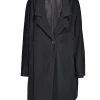 Marina Rinaldi - Black Wool Long Coat Sz 18