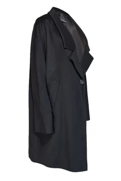 Marina Rinaldi - Black Wool Long Coat Sz 18