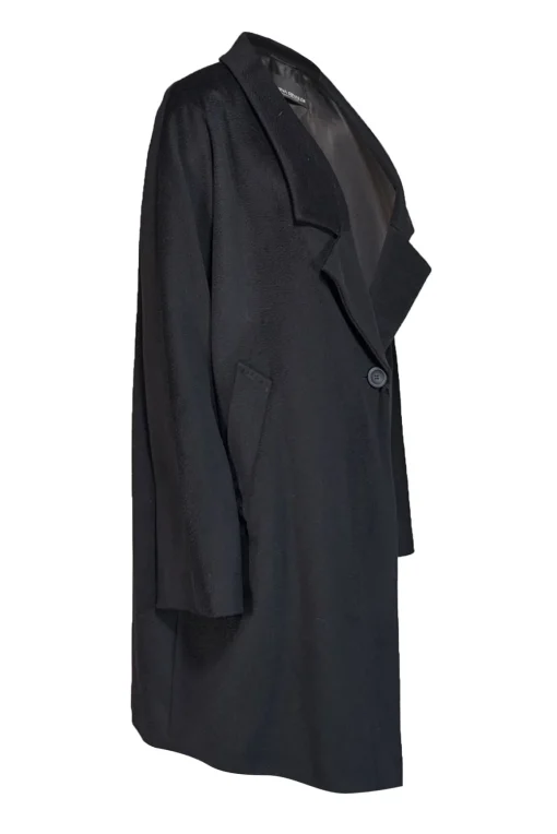 Marina Rinaldi - Black Wool Long Coat Sz 18