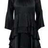 Marissa Webb - Black Ruffle Tiered Dress w/ Cutouts Sz M