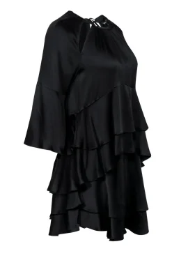 Marissa Webb - Black Ruffle Tiered Dress w/ Cutouts Sz M