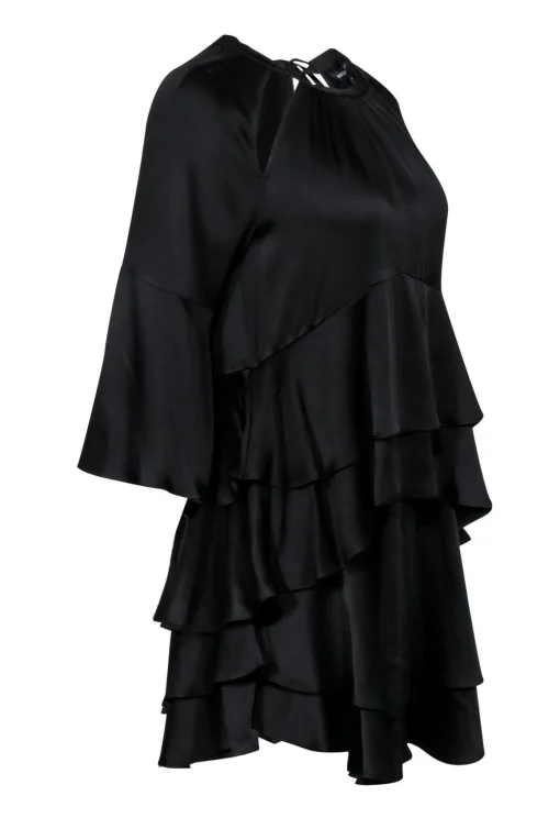 Marissa Webb - Black Ruffle Tiered Dress w/ Cutouts Sz M