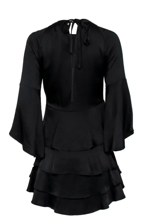 Marissa Webb - Black Ruffle Tiered Dress w/ Cutouts Sz M