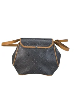 Mark Cross - Grey Coated Canvas Print Crossbody Bag