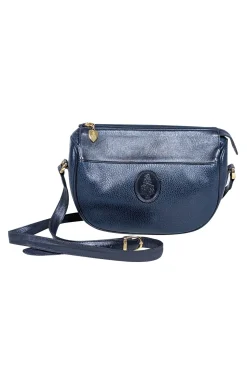 Mark Cross - Navy Pebbled Leather Crossbody Bag