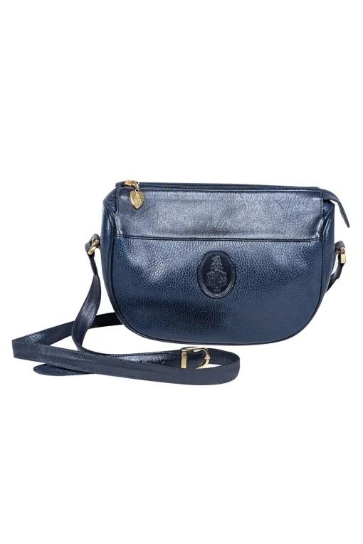 Mark Cross - Navy Pebbled Leather Crossbody Bag