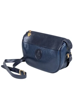 Mark Cross - Navy Pebbled Leather Crossbody Bag