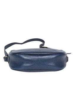 Mark Cross - Navy Pebbled Leather Crossbody Bag