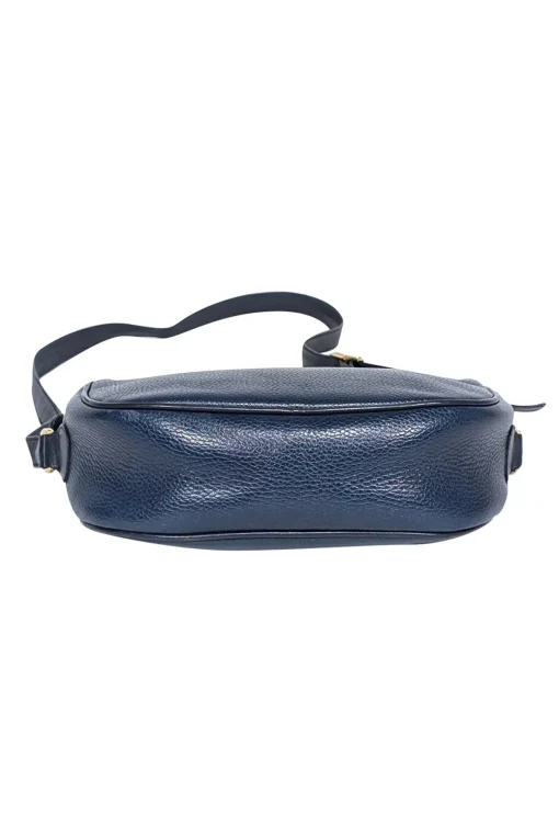 Mark Cross - Navy Pebbled Leather Crossbody Bag