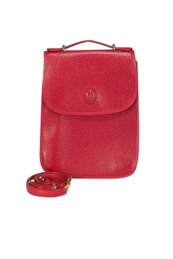 Mark Cross - Red Pebbled Leather Crossbody Bag