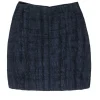 Marni - Navy Metallic Textured Miniskirt Sz 4