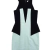 Mason - Black & Light Green Sleeveless Dress Sz 2