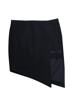 Mason - Black Asymmetrical Mini Skirt w/ Side Cutout Sz 4