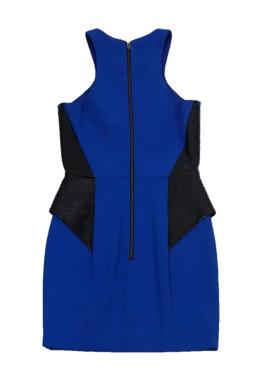 Mason - Royal Blue & Lambskin Trim Dress Sz 0