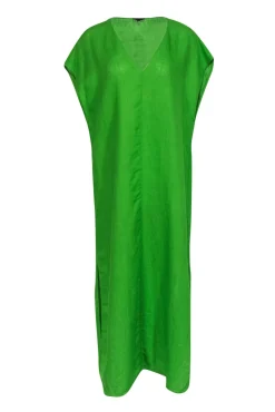 Massimo Dutti - Lime Green Short Sleeve Linen Dress Sz XS/S