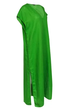Massimo Dutti - Lime Green Short Sleeve Linen Dress Sz XS/S